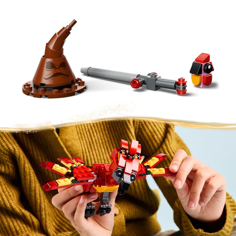 LEGO Harry Potter Fawkes: Dumbledore’s Phoenix Toy – Play & Display Bird Figure – Incl. Sorting Hat & Sword of Gryffindor – Birthday Gift for 8+ Year Old Girls & Boys - 76448 - 4