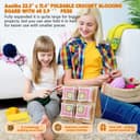 Aeelike Crochet Blocking Board and Pins, Folding Blocking Board for Crochet, 22.5inch Extra Large Foldable Crochet Blocking Board with 40pcs x 15cm Pins for Granny Squares & Knitting Projects - 8
