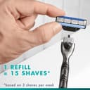 Gillette Mach3 Lames de rasage pour homme - 20 lames de rechange Gillette originales pour homme avec bandes coulissantes pour un glissement en douceur et revêtement de la lame - 7