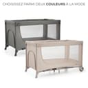 Kinderkraft JOY 2 2 in 1 Umbrella Bed, Newborn Baby Cot up to 25 kg, 120 x 60 cm, Easy to Fold, Shelves for Nappies, Grey - 7