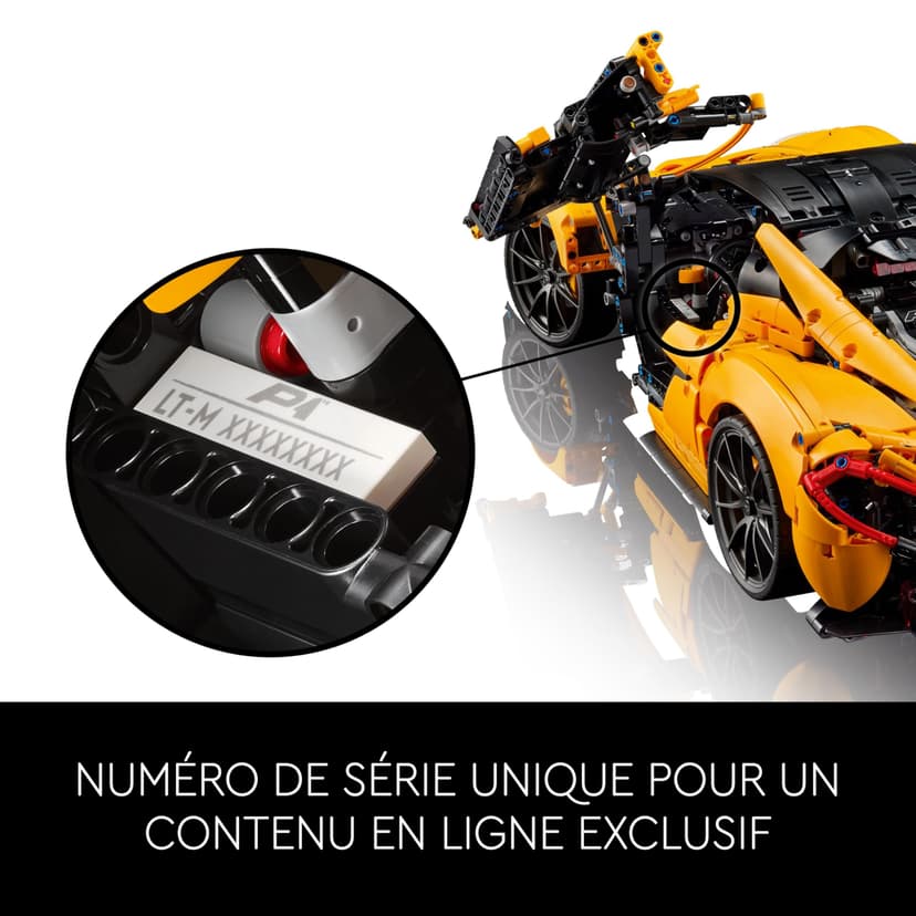 LEGO Technic McLaren P1 Hypercar Building Set, Scale Model Car Kit for Adults to Build, Collectible Vehicle with V8 Piston Engine and 7-Speed Gearbox, Gift for Men, Women, Him or Her 42172 - 5