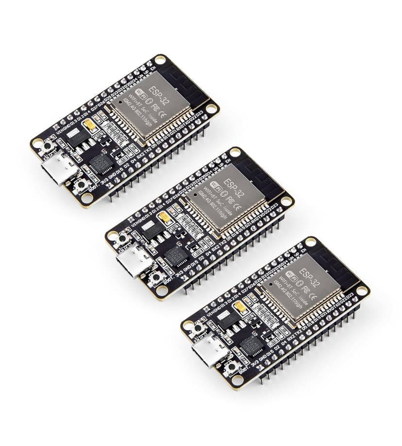 ELEGOO ESP-32 Development Board 3PCS USB C, 2.4GHz Dual Mode WiFi+Bluetooth Dual Core Microcontroller for Arduino IDE, Support MicroPython, NodeMCU, AP/STA/AP+STA, CP2102 Chip - 1