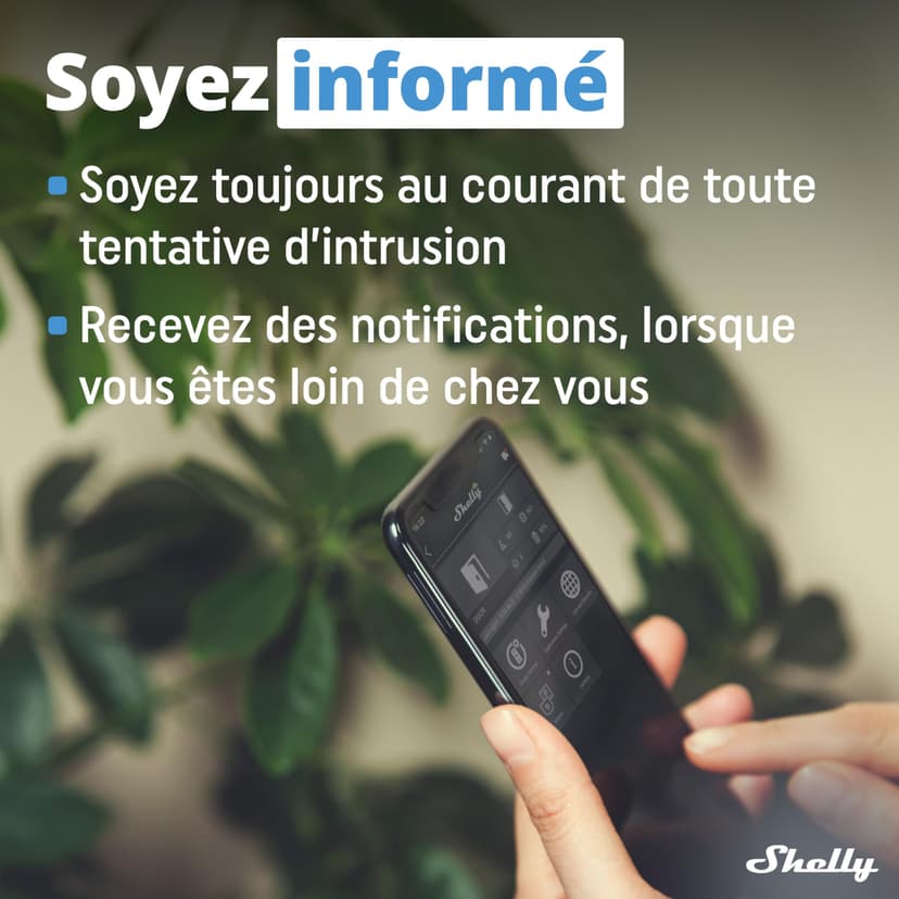 Shelly Blu Door/Window Black - Smart Bluetooth Montion Sensor Alarm, Home Security, Remote Control Detector, App Alerts, Alexa & Google Home, Gateway Required, Scene Activation, Lux Sensor - 4