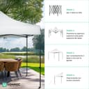 VONROC Tente Easy-Up - 3x3 m – Pliante - Design Modulaire : Auvent, Tonelle, Chapiteau, Marchés Saisons – Pliable – Imperméable – Cadre en Acier - Protection UV 50+ - Blanc - Sac de Rangement Inclus - 6