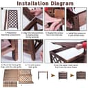 Outdoor Wood Air Conditioner Cover Motor Air Conditioner Wood Anti-Corrosion Cover for Outdoor Wood Waterproof Sun Protection Balcony Pot Holder (86 x 35 x 80 cm) - 7