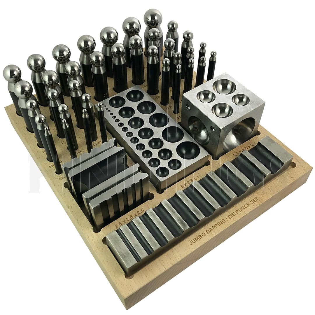40 PC jumbo Doming bloc et Punch Set en acier de Dapping …