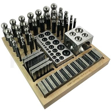 40 PC jumbo Doming bloc et Punch Set en acier de Dapping …