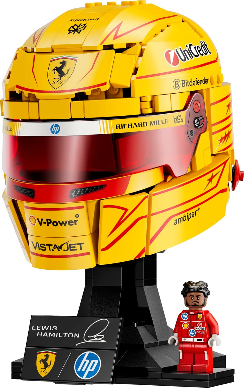 LEGO Editions Scuderia Ferrari HP Lewis Hamilton Helmet - F1 Merchandise - Display Model Kit w/Collectible Minifigure - Gift for 14+ Year Old Boys & Adult Motorsport Fans - 43022 - 4
