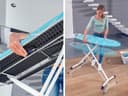 Leifheit Table à repasser Air Board M Solid Plus, table de repassage avec housse Thermo Reflect, surface de repassage 120 x 38 cm, planche à repasser ajustable avec repose-fer, prise et guide-fil - 4