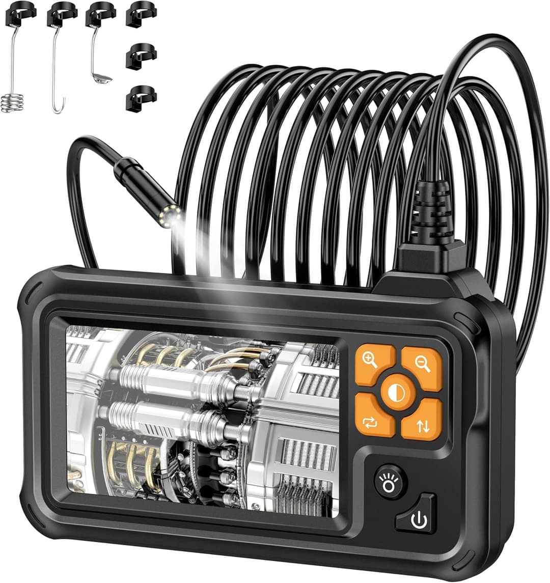 Industrial HD Digital Borescope,4.3" IPS Endoscope 1080P …