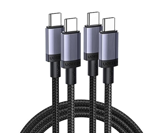 UGREEN 240W USB C to USB-C Cable 2 Pack PD 3.1 Fast Charging Cable Type C Charger Lead Compatible with MacBook Pro/Air, HP Laptop, iPad Pro/Air, iPhone Air/17/16, Galaxy S25 Ultra, 2x2M