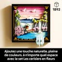 LEGO Art Japanese Cherry Blossom Landscape - DIY Miniature Model Kit for Adults - 3D Wall Art in Shadow Box Frame w/Mount Fuji, Sakura & Textured Waterfall - Gift Idea - 31218 - 2