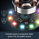 ARCTIC P12 Pro A-RGB (3 Piéces) - Puissant ventilateur premium, Fan PWM 120 mm avec Câble Répartiteur en Y, 600-3000 rpm, 0 rpm <5% PWM, 5V Digital RGB, Palier à dynamiqu fluides, 4 Broches - Noir - 6