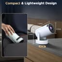 Battery Powered Projector, Mini 4K projector for bedroom, 220° Rotatable Stand Auto Keystone, Portable Projectors for Home Cinema Backyard Camping Outdoor - 9