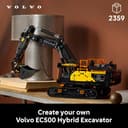 LEGO Technic Volvo EC500 Hybrid Excavator - Motorised Construction Vehicle Model Kit for Adults - incl. a Movable Boom Arm & Tracks plus Hammer & Shovel Tools - Gift Idea - 42215 - 2