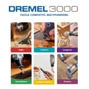 Dremel 3000 Outil Rotatif Multifonction 130W avec 1 Adaptation 25 Accessoires, Vitesse Variable 10000-33000 tr/min pour Découper, Poncer, Percer, Nettoyer, Sculpter, Polir, Graver, Meuler - 3