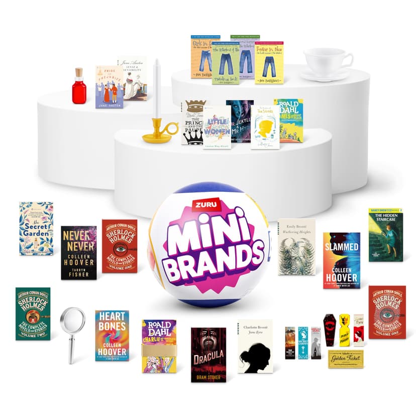 Mini Brands Mini Books Series 2 Capsule by ZURU, Collectible Miniature Book Toy kids 3+ (2 Capsule), White - 2