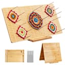 Planche de Blocage du Crochet Grande,58x29 cm Planche de Blocage Pliable en Bois avec 30 Broches et 1 Boîte de Rangement,Planche Carré du Crochet,800 Trous Planche de Blocage pour Granny Square - 1