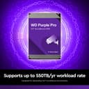 WD Purple Pro 8TB Smart Video 3.5" Internal Hard Drive, AllFrame AI Technology, 7200 RPM, SATA 6 GB/s, 550TB/yr, 256MB Cache - 2