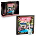LEGO Art Japanese Cherry Blossom Landscape - DIY Miniature Model Kit for Adults - 3D Wall Art in Shadow Box Frame w/Mount Fuji, Sakura & Textured Waterfall - Gift Idea - 31218 - 1