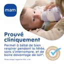 MAM | Lot de 2 biberons Easy Start Anti-Colique 2+ mois débit moyen (2 x 260 ml) Menthe + Coton – Biberon pour réduire les coliques et l'inconfort de bébé – Biberon bébé compatible avec l'allaitement - 7