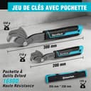 DURATECH Clés Réglables Serre-Ecrou 200 mm & 300 mm, Clé Multifonction en Acier CR-V, Kit de Clés Universelles pour Tuyaux, Écrous et Réparations - 2