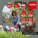 IKRA scarificateur aérateur électrique IEVL 1840, largeur de travail 40cm, puissance 1.800 watts, Gris/Rouge - 5