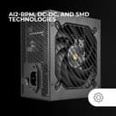 Mars Gaming MPB850SI, Alimentation PC ATX 850W, Garantie 7 Ans, 80Plus Bronze 230V, 90% d'Efficacité, Ventilateur SI Extreme Silence avec Noyau en Cuivre, Technologies AI2-RPM, DC-DC et SMD, Noir - 3