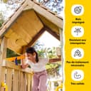 Disney Le Roi Lion Quest Aire de Jeux de Wickey - Structure d'escalade, Tour d'escalade, Jeux de Jardin pour Enfants - Aire de Jeux extérieure en Bois avec bac à Sable - 7