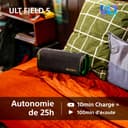 Sony ULT FIELD 5 - Potente speaker portatile Bluetooth, batteria da 25 ore, 2 modalità ULT POWER SOUND, IP67, impermeabile, antipolvere, 360 luci, tracolla staccabile, compatto - Nero - 6