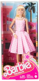 Barbie The Movie Doll, Margot Robbiewith Pink and White Gingham Dress and Daisy Chain Necklace, Toys for Ages 3 and Up, HPJ96 - 4