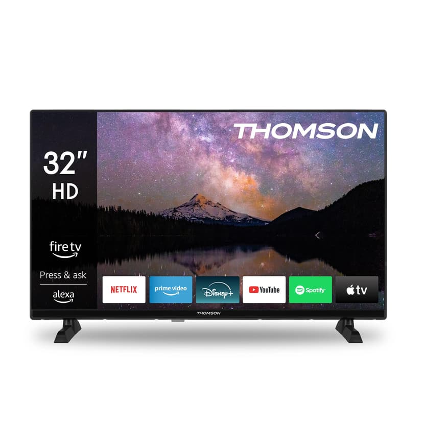Thomson 32 Inch (80 cm) HD Smart Fire TV, Alexa Voice Control,Triple Tuner (DVB-T/T2/C/S/S2), Dolby Audio, DTS Virtual:X, HDR10, AirPlay, WiFi, Bluetooth, HDMI-32HF2S34 - 1