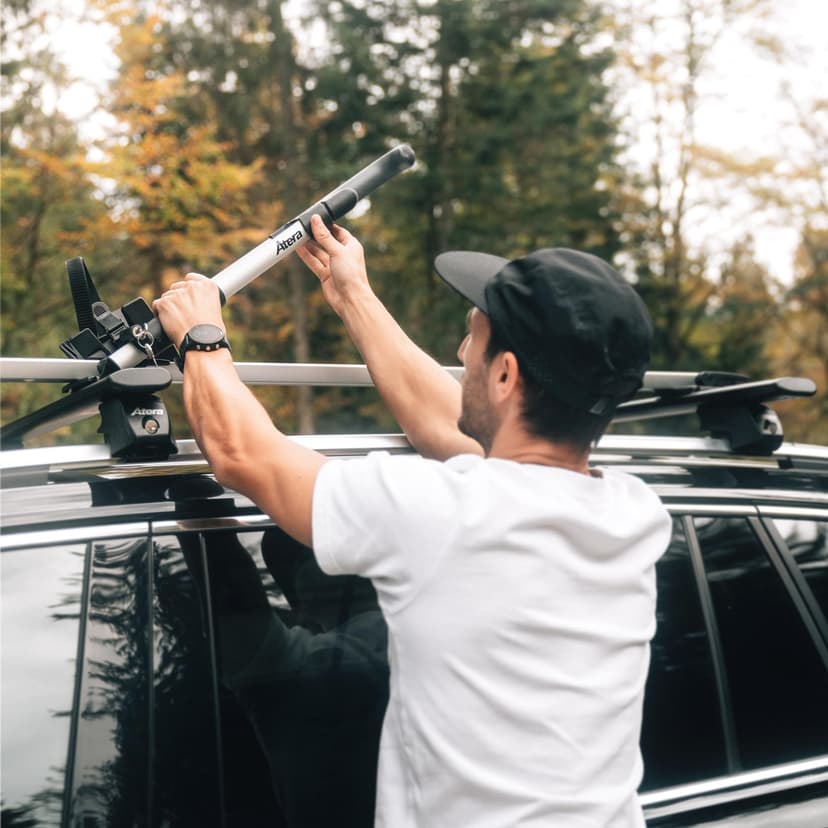 Atera 08227 Car bike carrier Giro AF+, silver - Car roof rack - for 1 bike up to 17 kg payload - 6