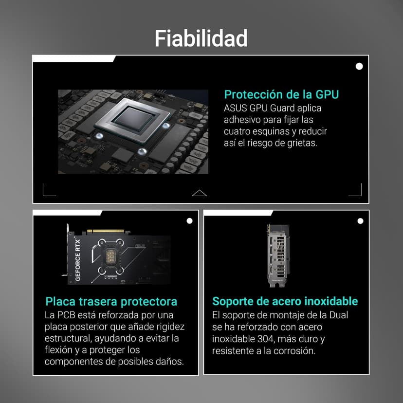 ASUS DUAL RTX5070 OC, PCIe5, 12GB DDR7, HDMI, 3 DP, 2572MHz Clock, Overclocked, Compact SFF-Ready - 5
