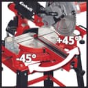 Einhell TC-SM 2531/2 U Pull Miter Saw (1900 W, 4,800 RPM, Ø254 x ø30 mm Saw Blade, Laser, Tilting Saw Head, Including HM Saw Blade), red - 4