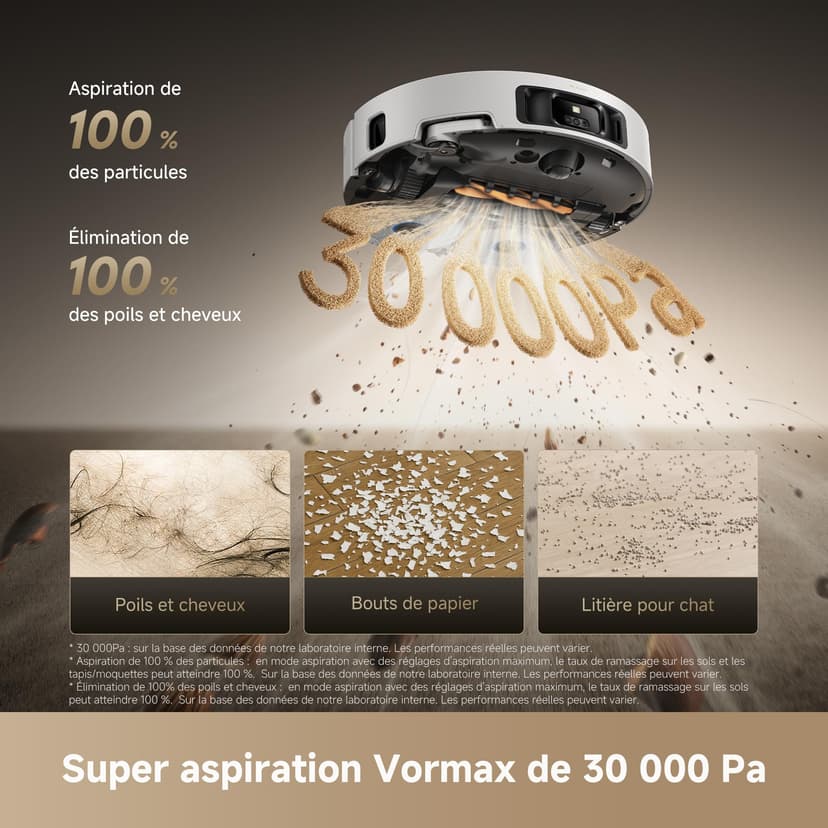 DREAME Matrix10 Ultra Robot Vacuum and Mop, Multi Mop Change, 8 cm Obstacle Bridge, 30,000 Pa, Auto Empty/Refill, Self-Cleaning, 100% Detangle,240> Obstacle Avoidance, Voice Control - 6