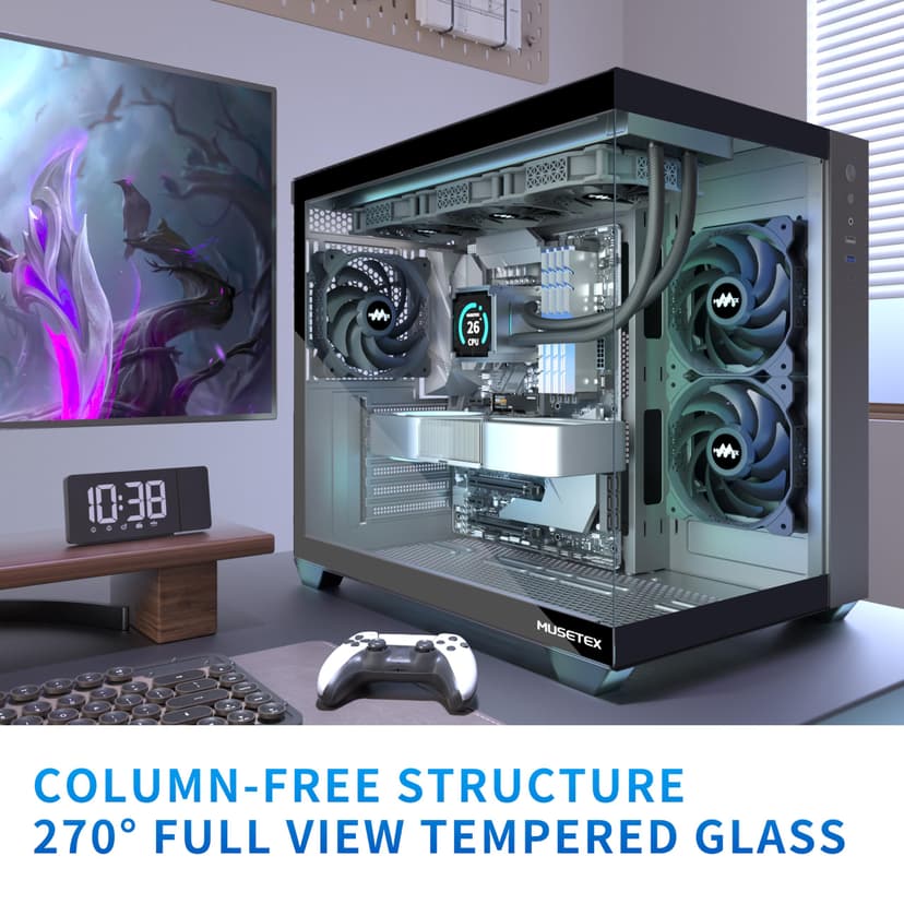 MUSETEX PC Case ATX, Y6B - 2