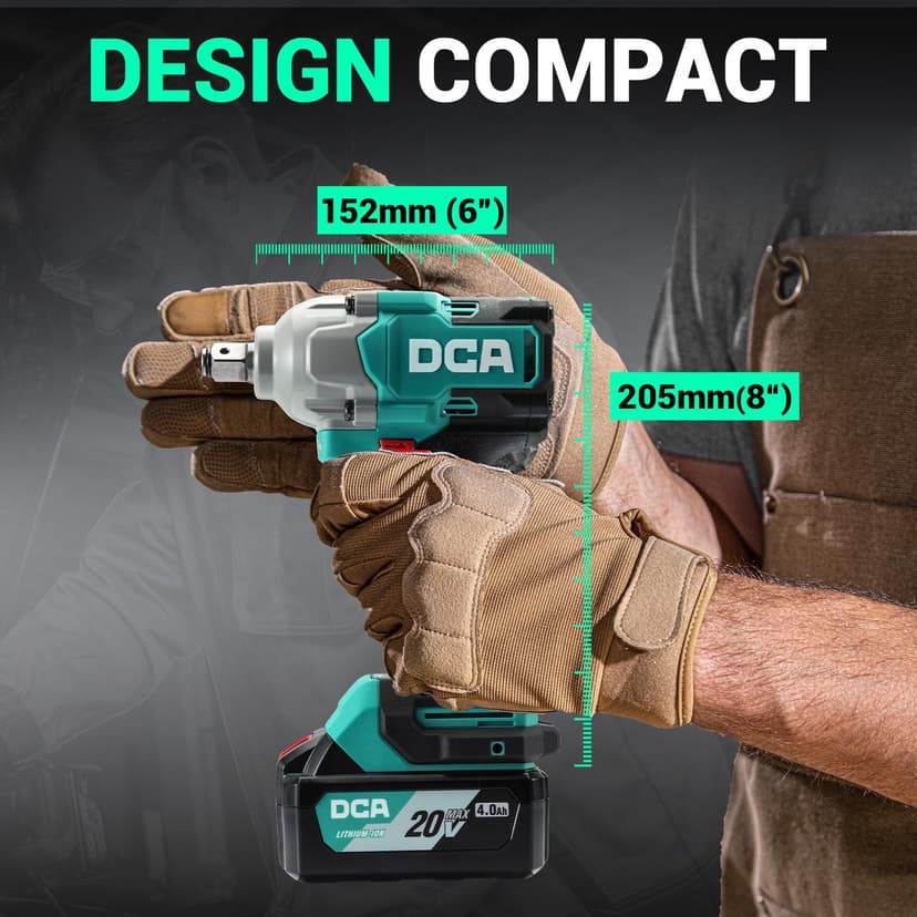 DCA 20V Brushless Impact Wrench ADPB520 - 8