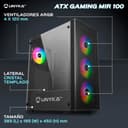 UNYKAch ATX MIR 100 Gaming Computer Case Large Size with 4 ARGB Fans, 1 USB 2.0 and 3 USB 3.0 - 5