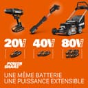 WORX Kit de Démarrage Pack Batterie Lithium 20V et Chargeur Rapide WA3601, Batterie de 2Ah, Charge en Une Heure Votre Outil, Compatible avec Tous Les Outils sans Fil WORX Powershare - 8