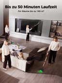 Proscenic P11 Ultra+ Cordless Vacuum Cleaner, 50 KPa 50 Mins 500 W Powerful Cordless Vacuum Cleaner, Anti-Tangle Brush, Lightweight Telescopic Vacuum Cleaner for Carpets, Animal Hair, Hard Floor and - 7