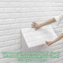 Pack of 40 3D Wall Panels, Stone Look, Self-Adhesive, 35 × 38 cm Plastic Panel Wall Cladding, Waterproof PVC Brick Wallpaper for Indoor, Outdoor, Business Premises (40) (40) - 4