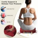 AddGrace Lot de 4 coussins extra épais pour chaises de salle à manger, antidérapants, coussins doux pour chaises de cuisine, avec attaches, 40 x 40 x 10 cm, rouge - 4