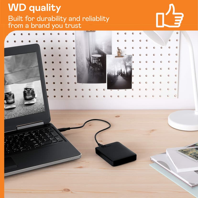 WD 6TB Elements portable external hard drive, USB 3.0, portable external storage, Plug-and-Play, SuperSpeed USB 3.2 Gen 1, Formatted for PC and Mac, Black - 4