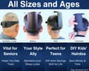 Self Haircut Kit for Men | 2Pcs SelfCut Guide for Men: Neckline Shaving Template & Fade Guide | Adjustable Size Hair Fade Tool & Stable Neckline Template | Hair Cut for Kids & Seniors - 8