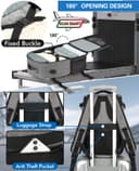 KLOSTAIN for Easyjet Cabin Bag 45x36x20 Travel Backpack Hand Luggage Carry-ons Bag Laptop Backpack Ruscksack for Airplanes Flight New Easyjet Underseat Cabin Bags Fit 14" Laptop Black - 3
