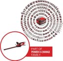 Einhell Cordless Hedge Trimmer 18V Power X-Change, 40cm (16 Inch), Lightweight, Laser-Cut Diamond-Ground Steel Blades, incl. Quiver, Without Battery GC-CH 18/40 Li Solo - 2
