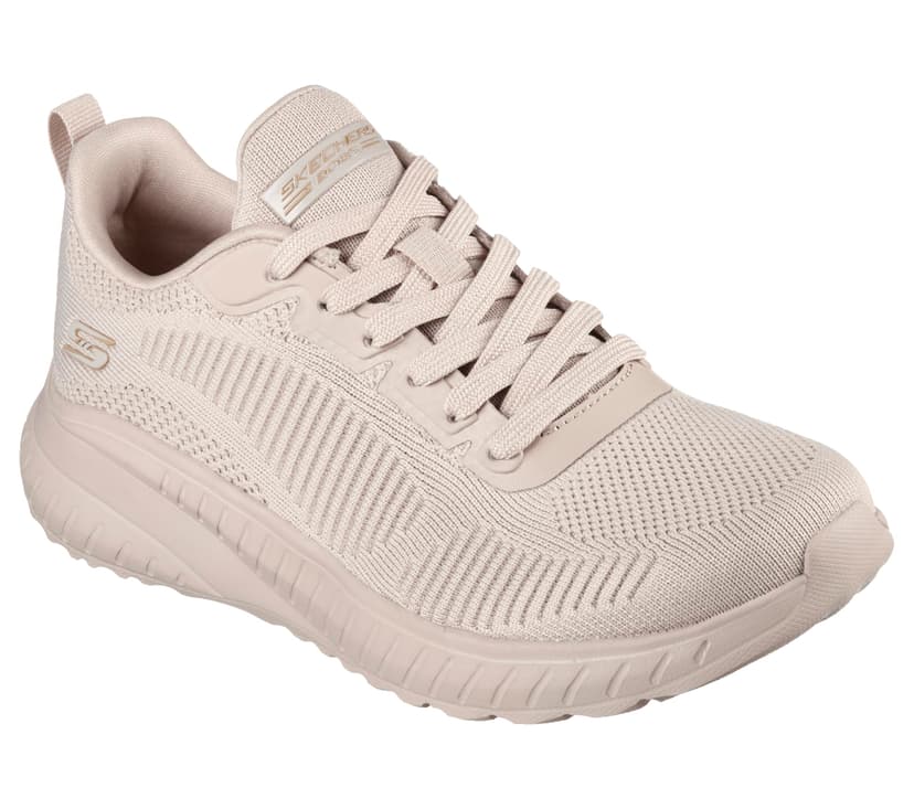 Skechers Womens Bobs Squad Chaos Face Off Sneaker, Nude Engineered Knit, 5.5 UK - 3