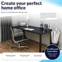 POKAR Table Top 140x80 cm | Desk Top 25 mm Thick | Perfect for Height Adjustable Standing Desk or Dining Table DIY | Durable Laminated Table Top | Made in Europe | Gold Craft Oak - 4
