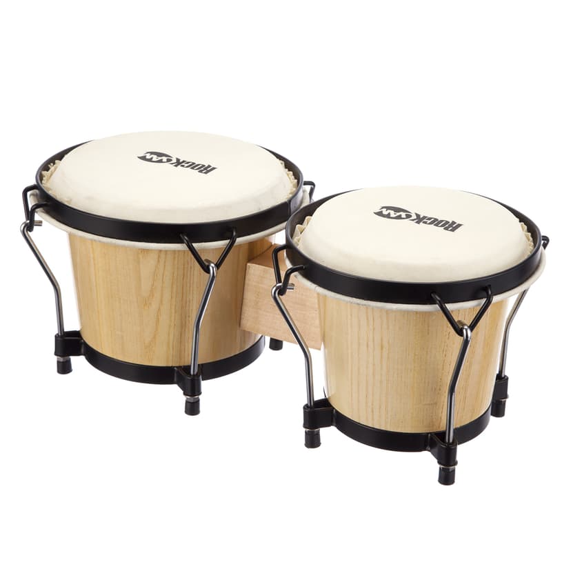 RockJam 7" and 8" Bongo Drum Set with Padded Bag and Tuning Key - 2
